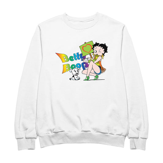 Betty Boop Groovy 70s Pudgy Love Women's Sweatshirt