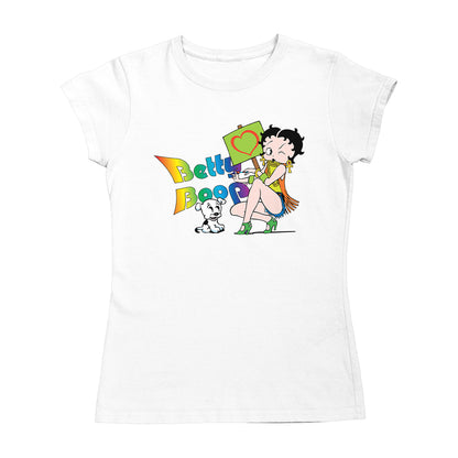 Betty Boop Groovy 70s Pudgy Love Women's T-Shirt