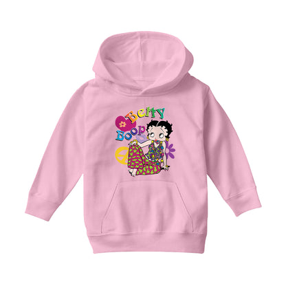 Betty Boop Groovy Hippy Peace & Love Kids Hooded Sweatshirt
