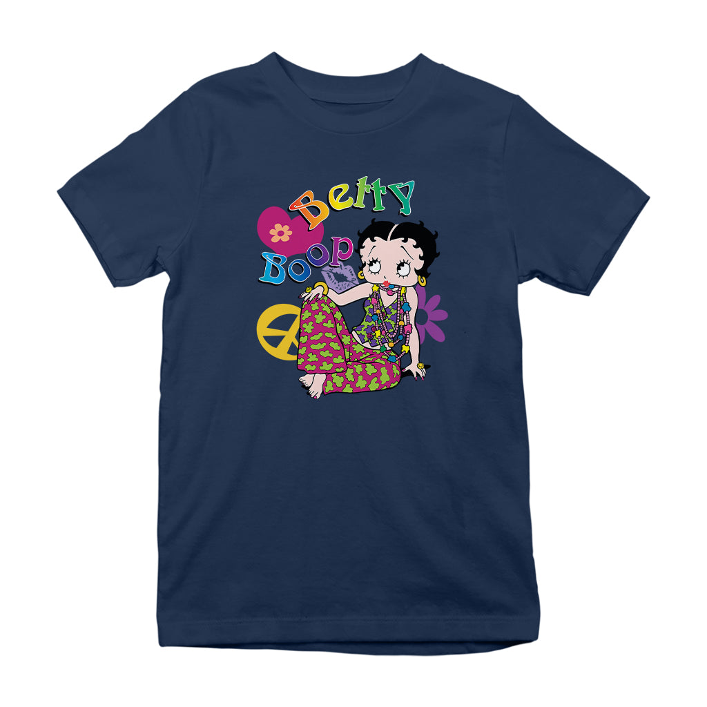 Betty Boop Groovy Hippy Peace & Love Kids T-Shirt