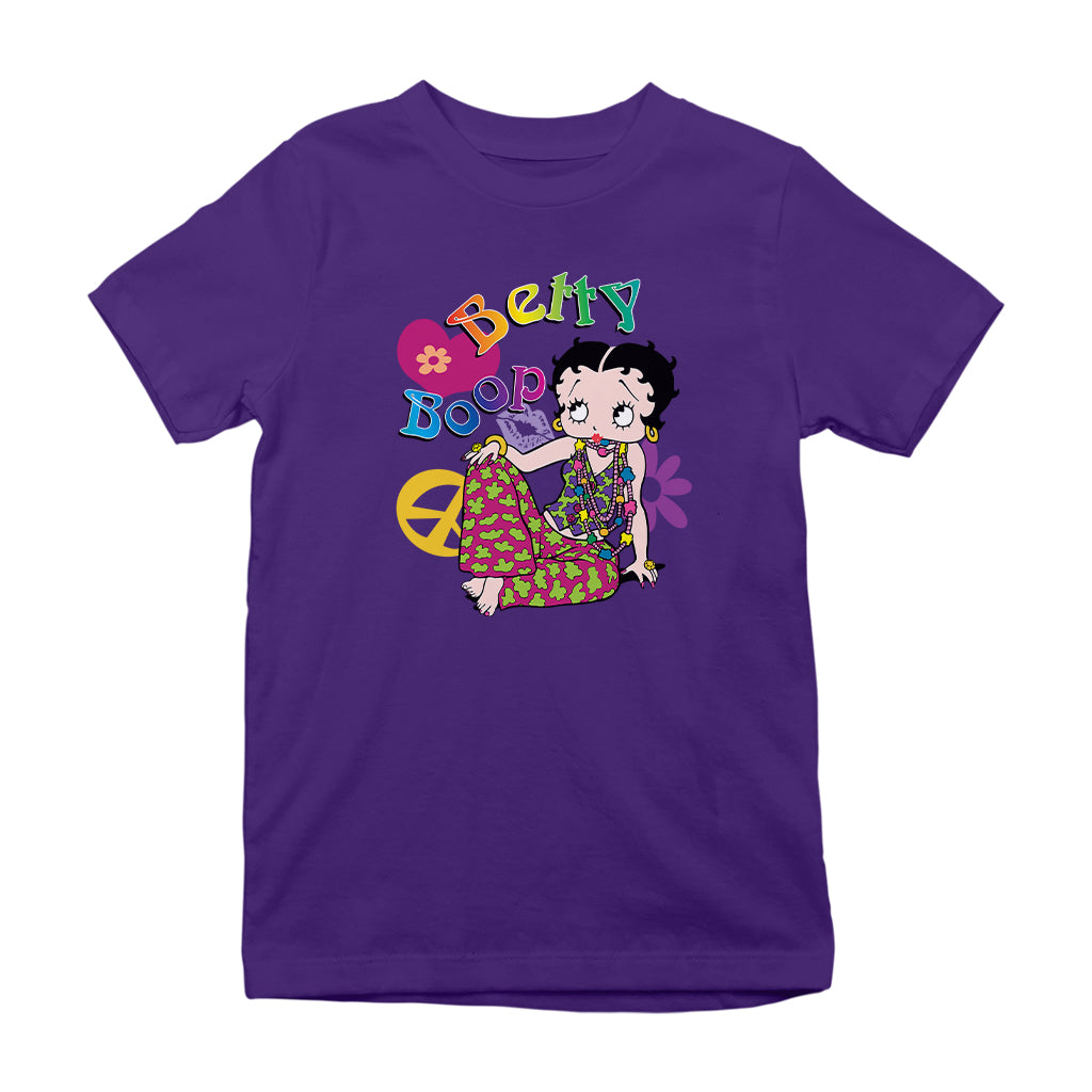 Betty Boop Groovy Hippy Peace & Love Kids T-Shirt
