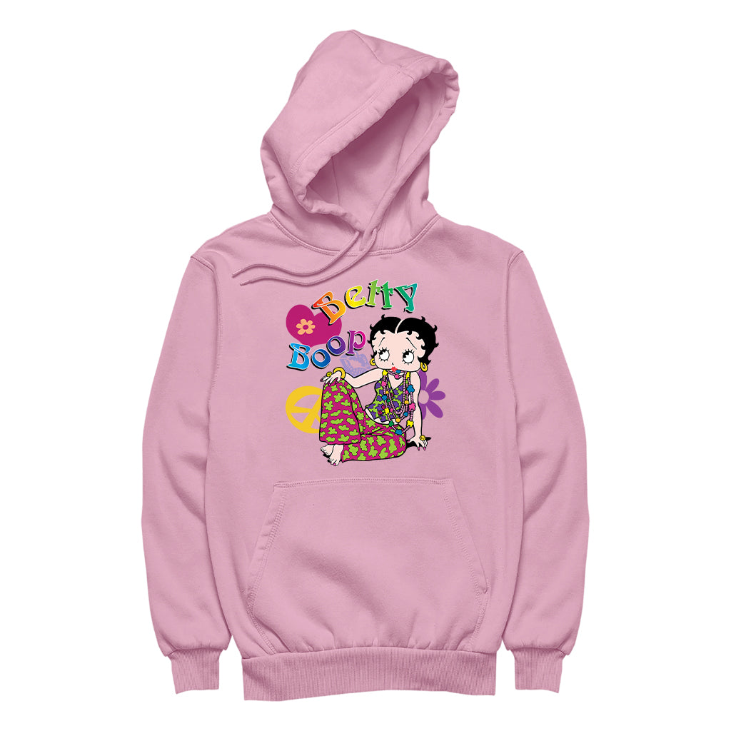Betty Boop Groovy Hippy Peace & Love Men's Hooded Sweatshirt