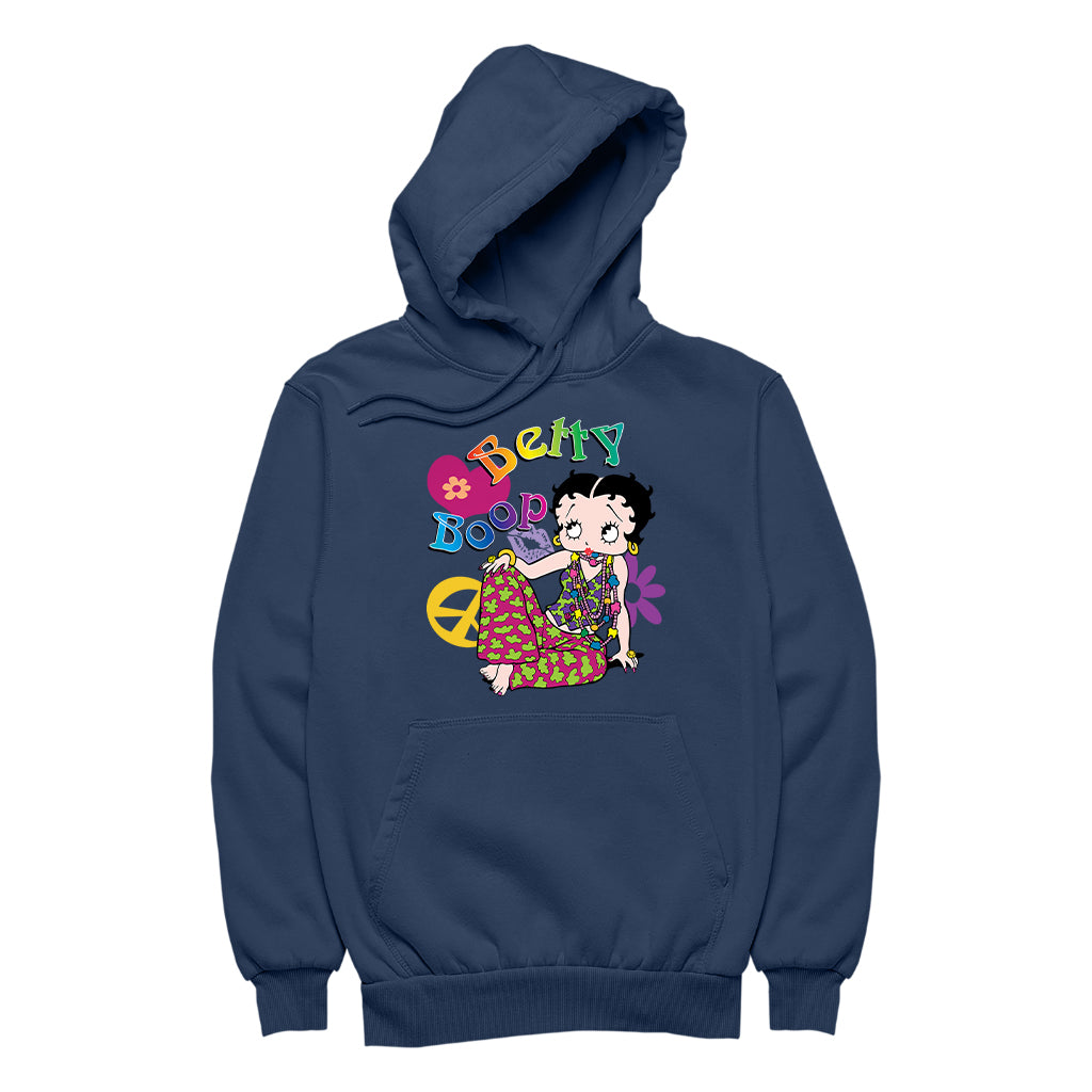 Betty Boop Groovy Hippy Peace & Love Men's Hooded Sweatshirt