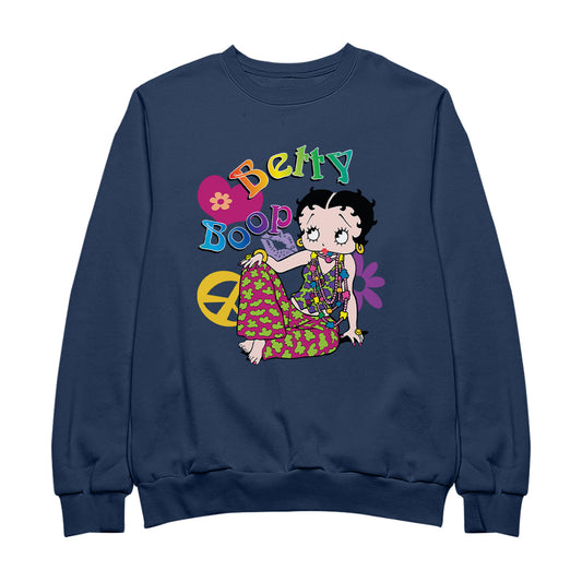 Betty Boop Groovy Hippy Peace & Love Men's Sweatshirt