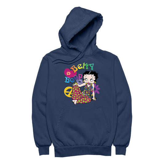 Betty Boop Groovy Hippy Peace & Love Women's Hooded Sweatshirt