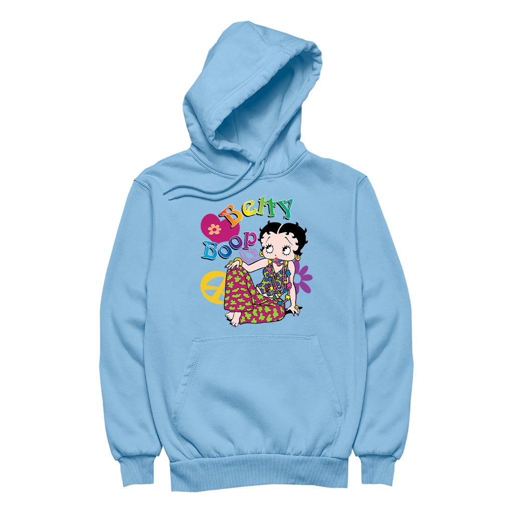 Betty Boop Groovy Hippy Peace & Love Women's Hooded Sweatshirt