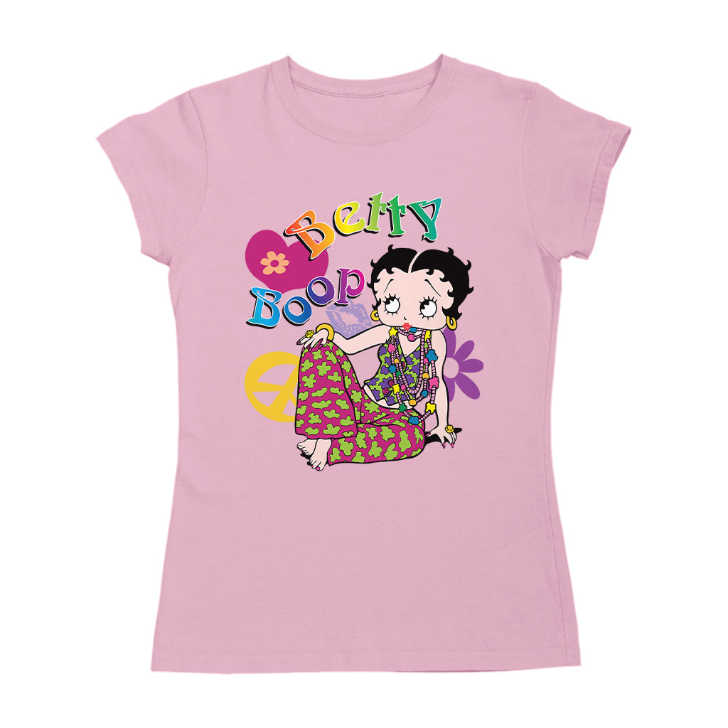 Betty Boop Groovy Hippy Peace & Love Women's T-Shirt