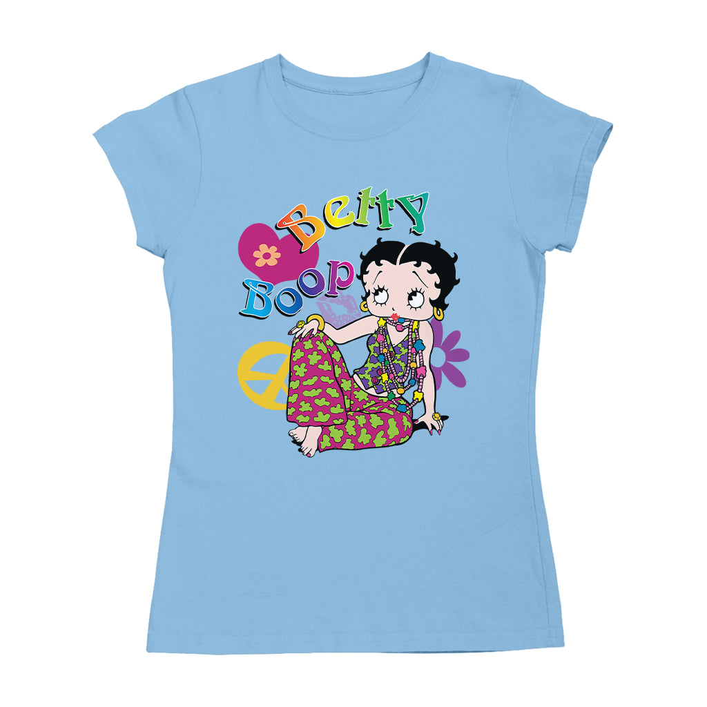 Betty Boop Groovy Hippy Peace & Love Women's T-Shirt