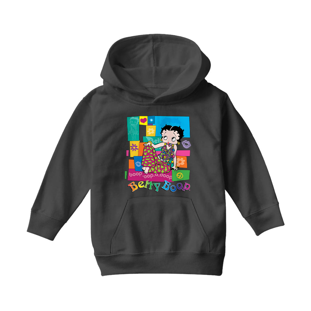 Betty Boop Groovy Hippy Chic Kids Hooded Sweatshirt