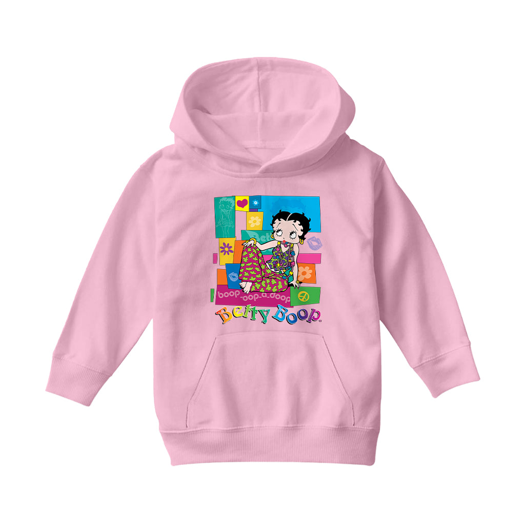 Betty Boop Groovy Hippy Chic Kids Hooded Sweatshirt