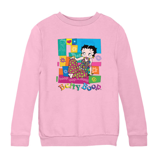 Betty Boop Groovy Hippy Chic Kids Sweatshirt
