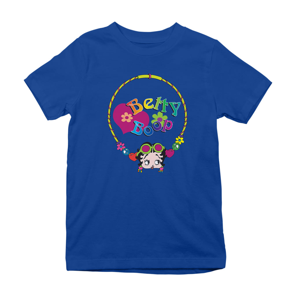 Betty Boop Hippy Hoop Heart Kids T-Shirt