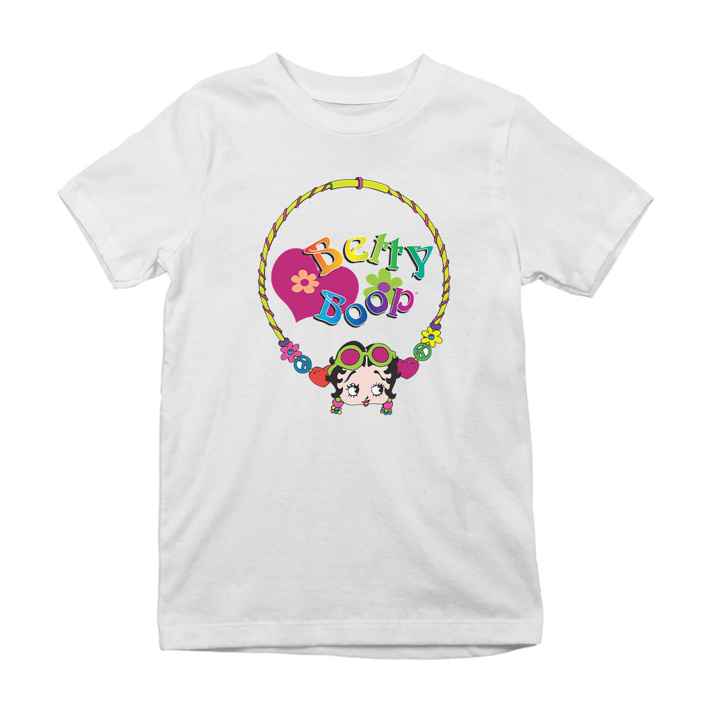 Betty Boop Hippy Hoop Heart Kids T-Shirt