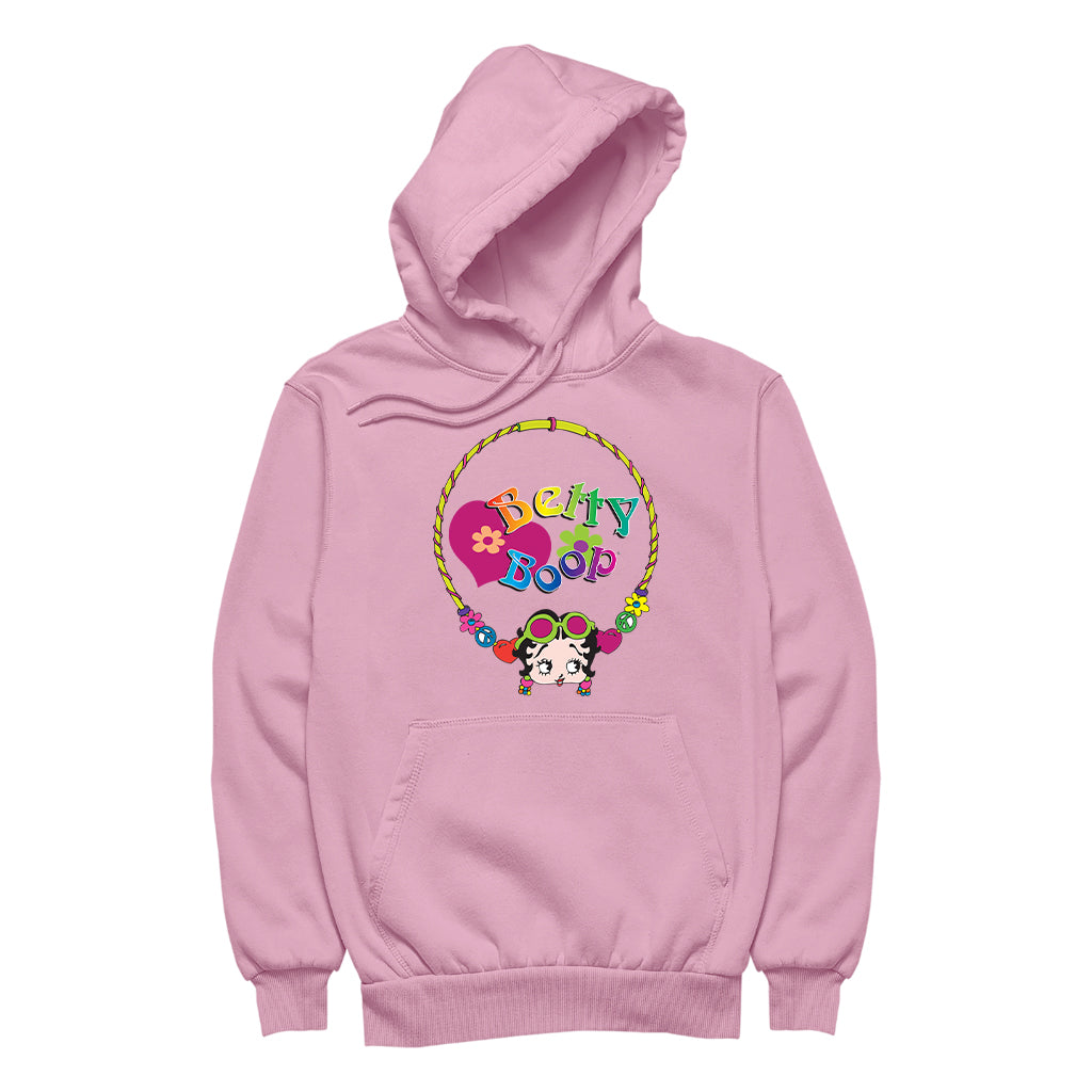 Betty Boop Hippy Hoop Heart Men's Hooded Sweatshirt