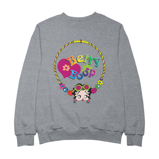 Betty Boop Hippy Hoop Heart Men's Sweatshirt
