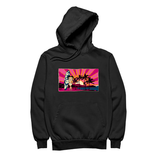 Betty Boop Surf Babe Sunset Men's Hooded Sweatshirt
