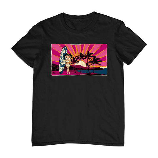 Betty Boop Surf Babe Sunset Men's T-Shirt