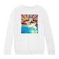 Betty Boop Surfer Betty Riding Wave Kids Sweatshirt