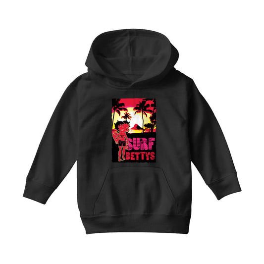Betty Boop Surf Bettys Sunset Kids Hooded Sweatshirt