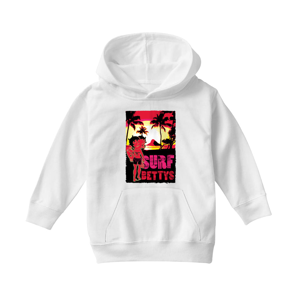 Betty Boop Surf Bettys Sunset Kids Hooded Sweatshirt