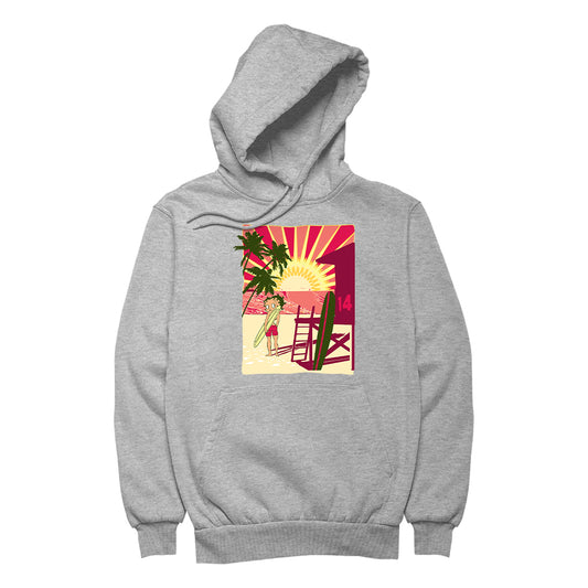 Betty Boop Sunset Beach Surfer Women's Hooded Sweatshirt