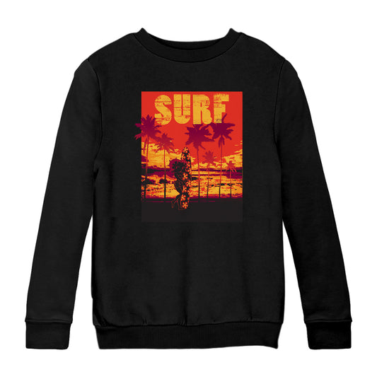 Betty Boop Surf Maui Surfboard Kids Sweatshirt