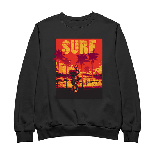 Betty Boop Surf Maui Surfboard Women's Sweatshirt