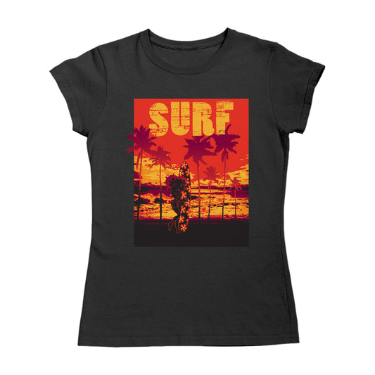 Betty Boop Surf Maui Surfboard Women's T-Shirt