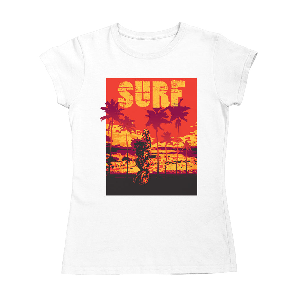 Betty Boop Surf Maui Surfboard Women's T-Shirt