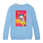 Betty Boop Surfing Sunset Wave Art Kids Sweatshirt