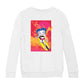 Betty Boop Surfing Sunset Wave Art Kids Sweatshirt
