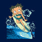 Betty Boop Flower Surfing Wave Women's Sweatshirt