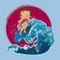 Betty Boop Surfing Big Wave Kids Sweatshirt
