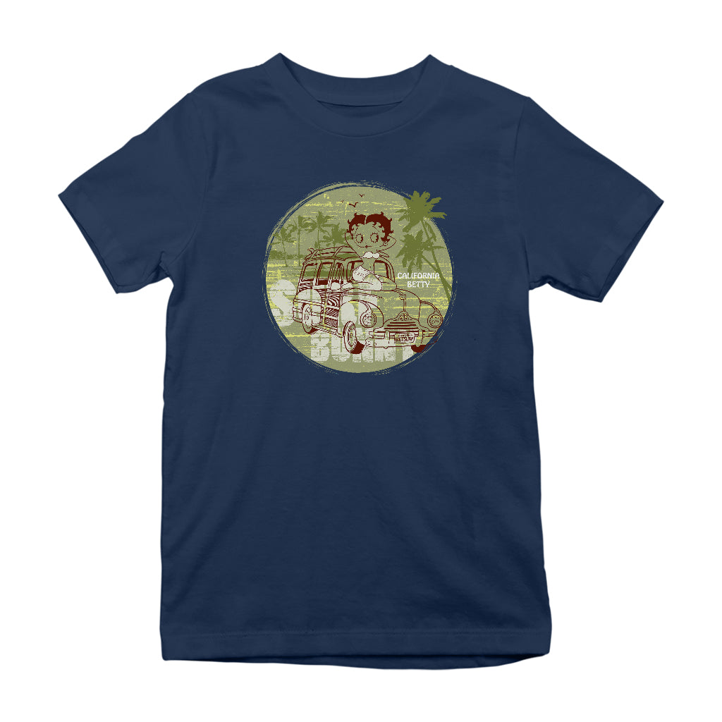 Betty Boop Surf Bunny California Kids T-Shirt