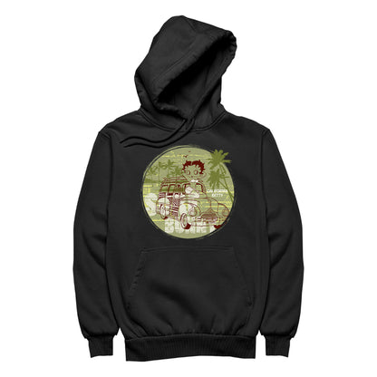 Betty Boop Surf Bunny California Women's Hooded Sweatshirt