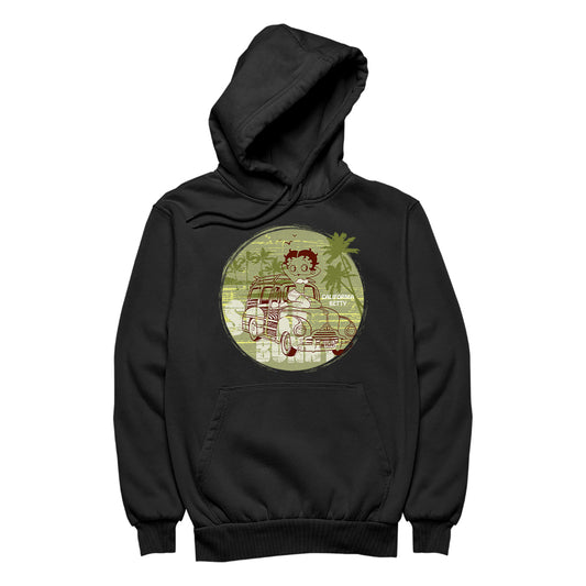Betty Boop Surf Bunny California Women's Hooded Sweatshirt