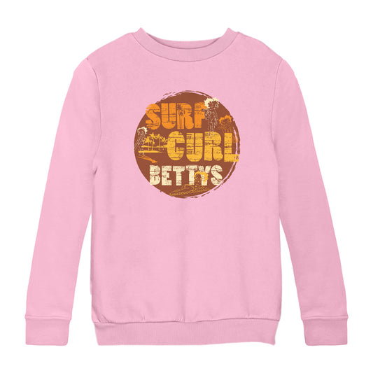 Betty Boop Surf Curls Beach Kids Sweatshirt