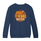 Betty Boop Surf Curls Beach Kids Sweatshirt