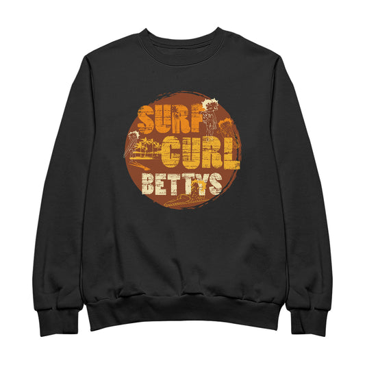 Betty Boop Surf Curls Beach Men's Sweatshirt