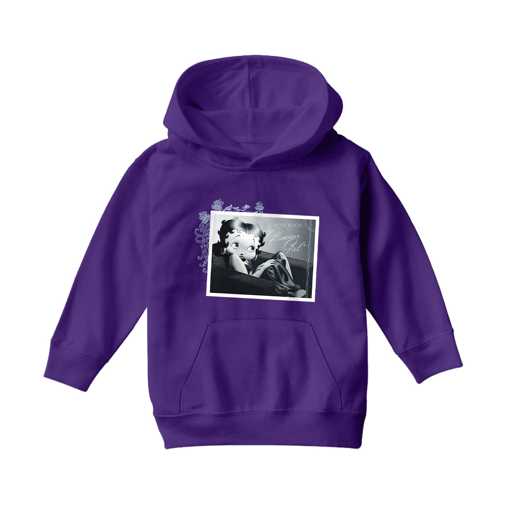 Betty Boop In Glamour Girl Kids Hooded Sweatshirt