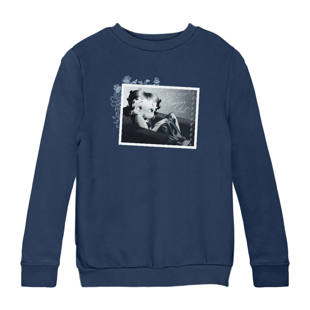 Betty Boop In Glamour Girl Kids Sweatshirt