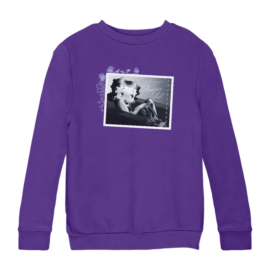 Betty Boop In Glamour Girl Kids Sweatshirt