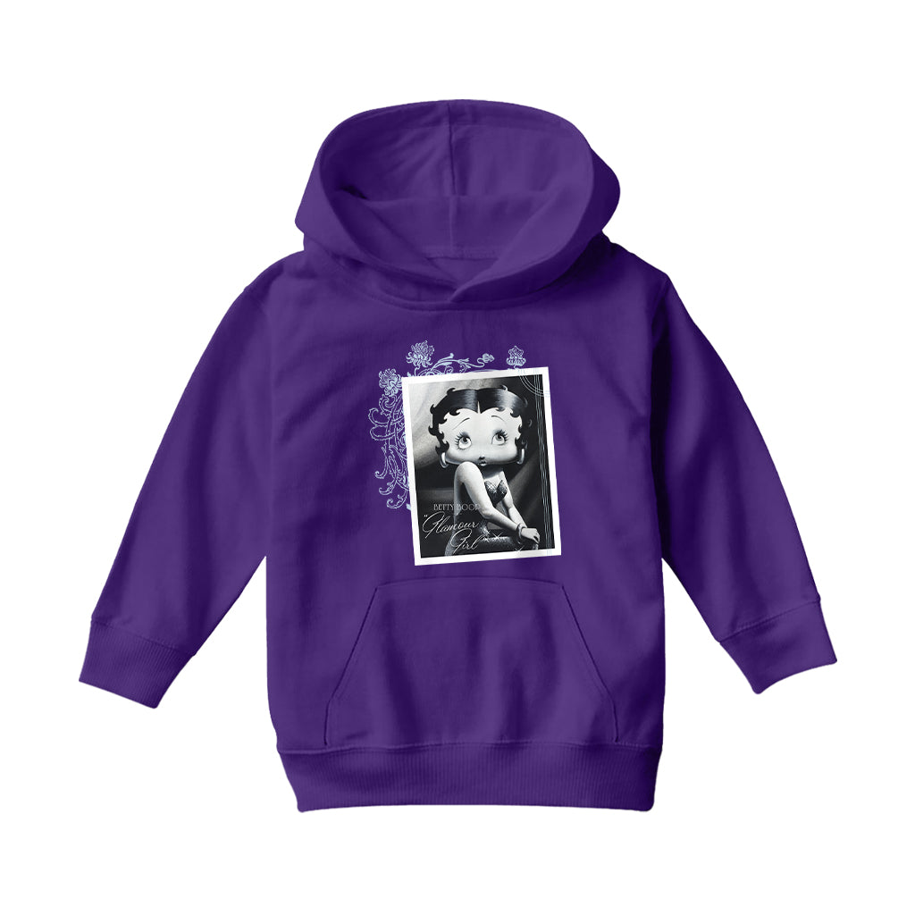 Betty Boop Portrait Glamour Girl Kids Hooded Sweatshirt