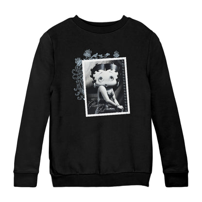 Betty Boop Portrait Glamour Girl Kids Sweatshirt