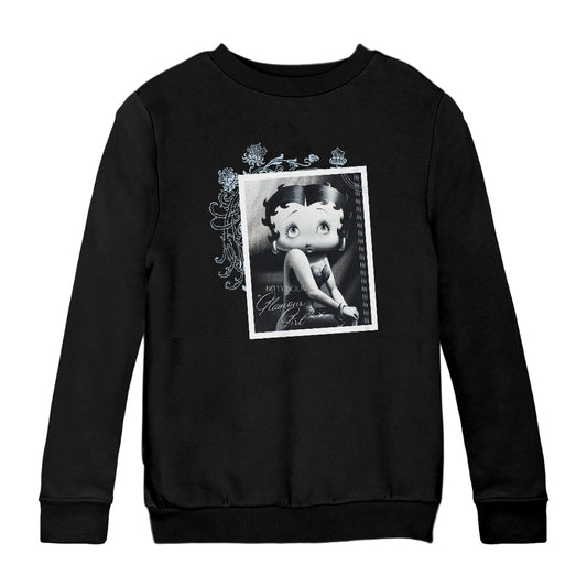 Betty Boop Portrait Glamour Girl Kids Sweatshirt