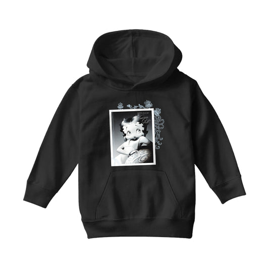 Betty Boop Pose Glamour Girl Kids Hooded Sweatshirt