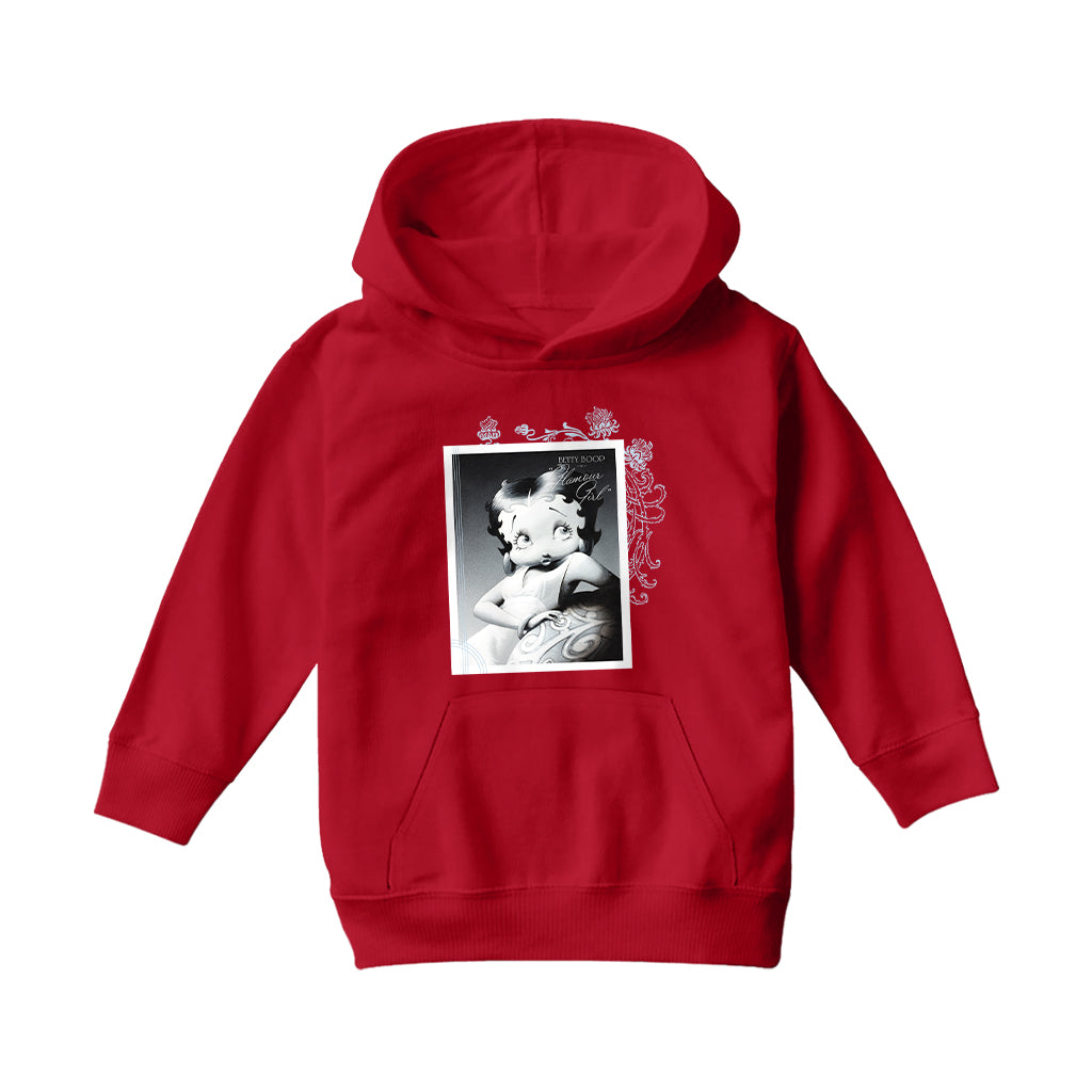 Betty Boop Pose Glamour Girl Kids Hooded Sweatshirt