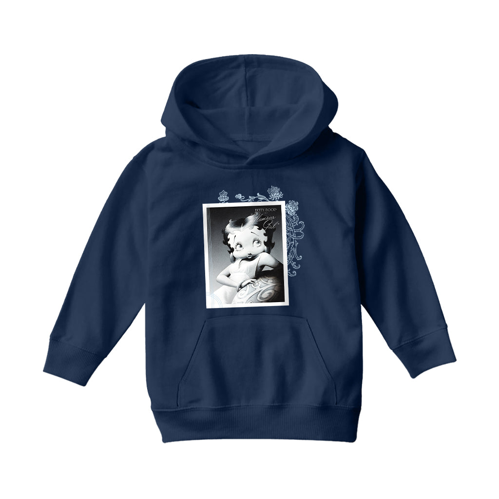 Betty Boop Pose Glamour Girl Kids Hooded Sweatshirt