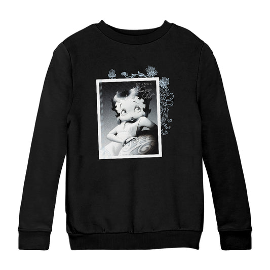 Betty Boop Pose Glamour Girl Kids Sweatshirt
