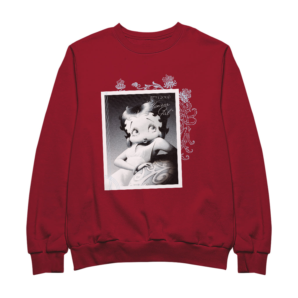 Betty Boop Pose Glamour Girl Men's Sweatshirt